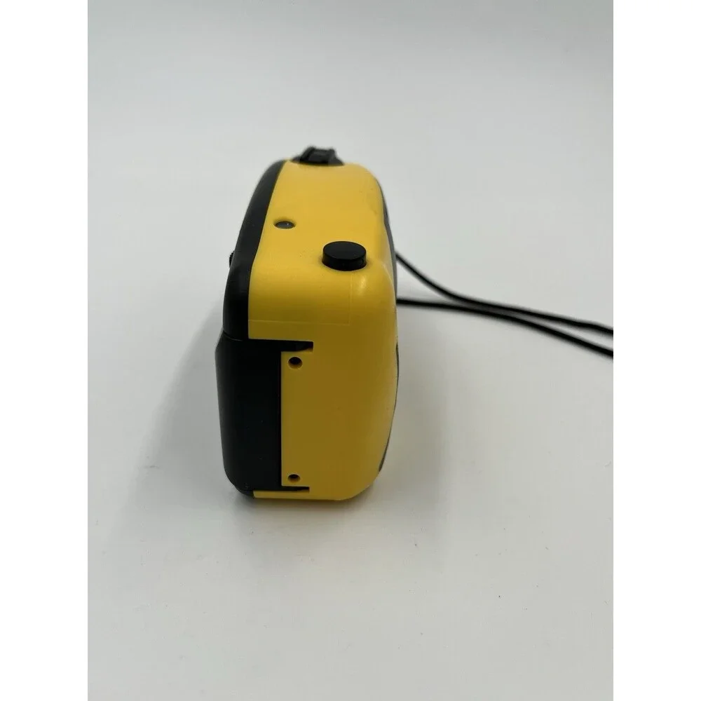 Vintage Lifelong Point And Shoot 35mm Camera With Carting Cord Yellow
